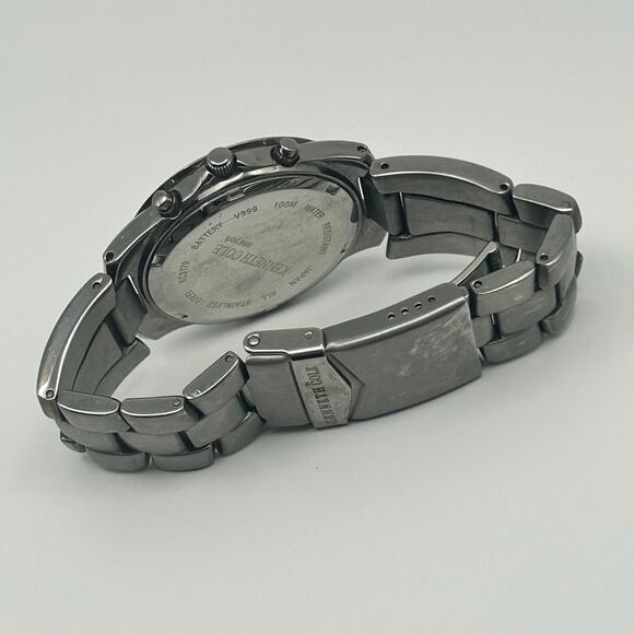 Kenneth Cole KC3179 Men’s Chronograph Watch, 37mm Gray Working New  Battery - Picture 5 of 8